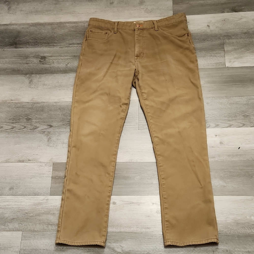 Weatherproof Vintage Men's Tan Work Jeans Fleece Lined Mens 38 x 34 Regular